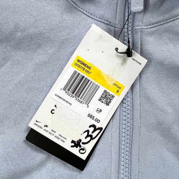 NWT Nike 1/4 Zip Pullover Sweatshirt with Drawstring at Waist Size Small - Picture 9 of 14